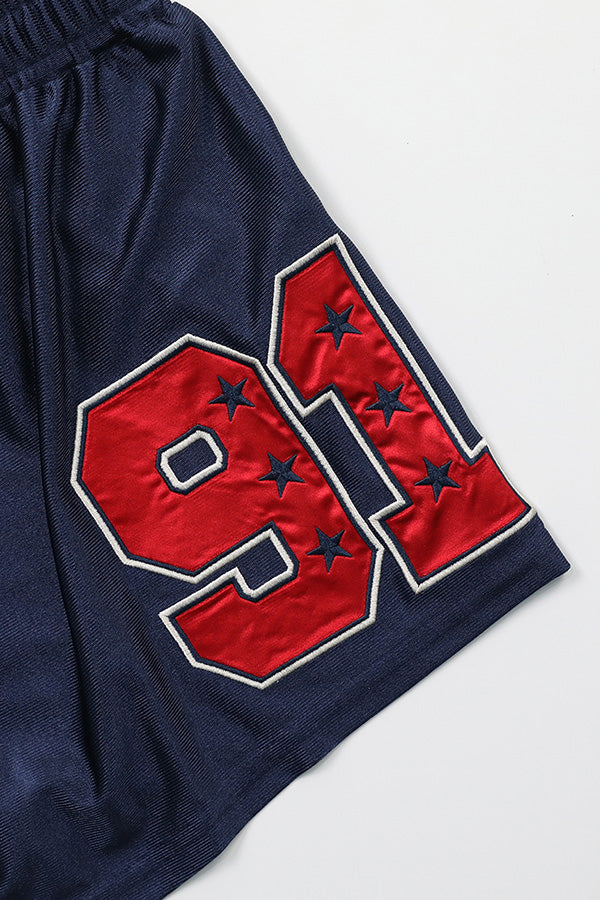 Badblood 91 Football Shorts Navy