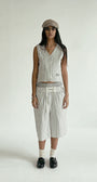 Badblood  AJ Easy Bermuda Pants White/Stripes