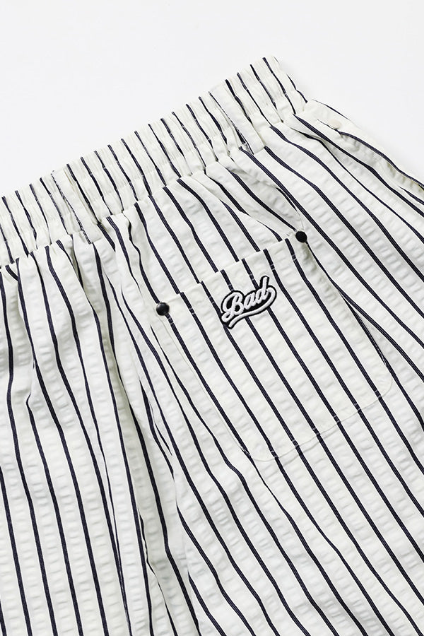 Badblood  AJ Easy Bermuda Pants White/Stripes