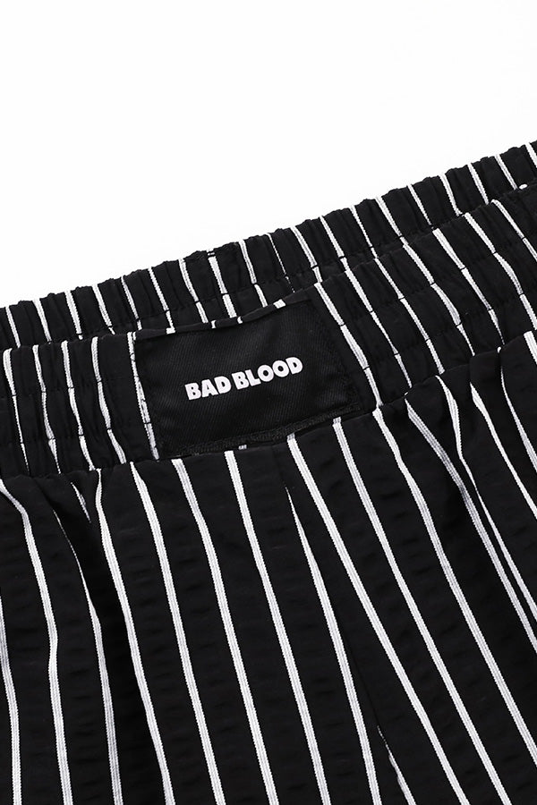 Badblood  AJ Easy Bermuda Pants Black/Stripe