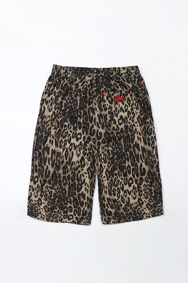 Badblood Leopard AJ Easy Bermuda Pants - Brown