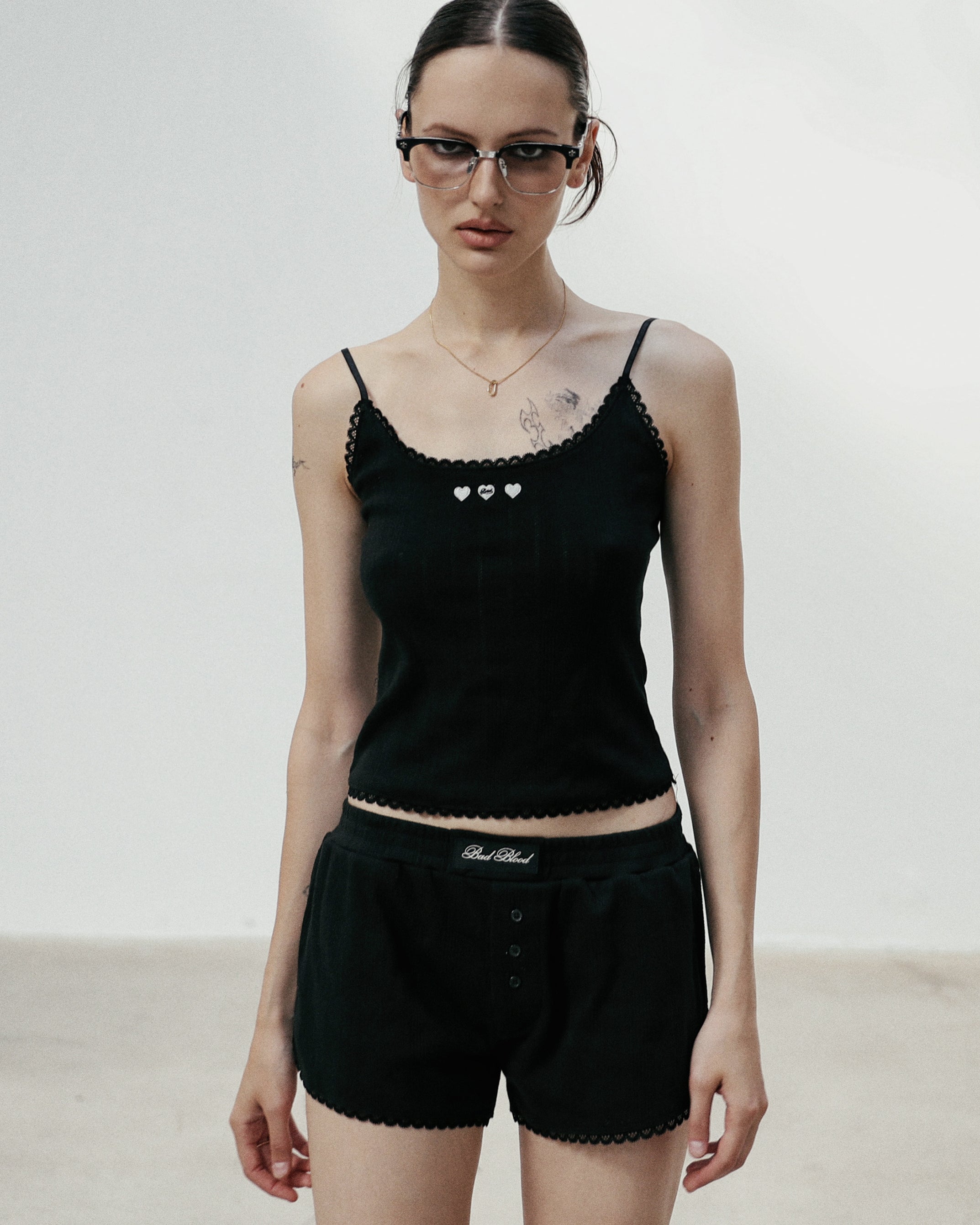 Badblood Classic Logo Pointel Micro Boxer Shorts - Black