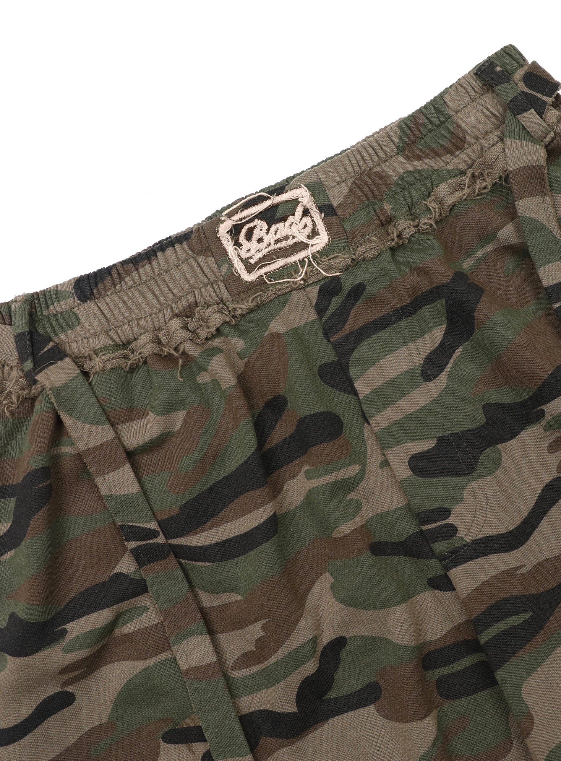 Badblood Raw Edge Bermuda Pants - Camo