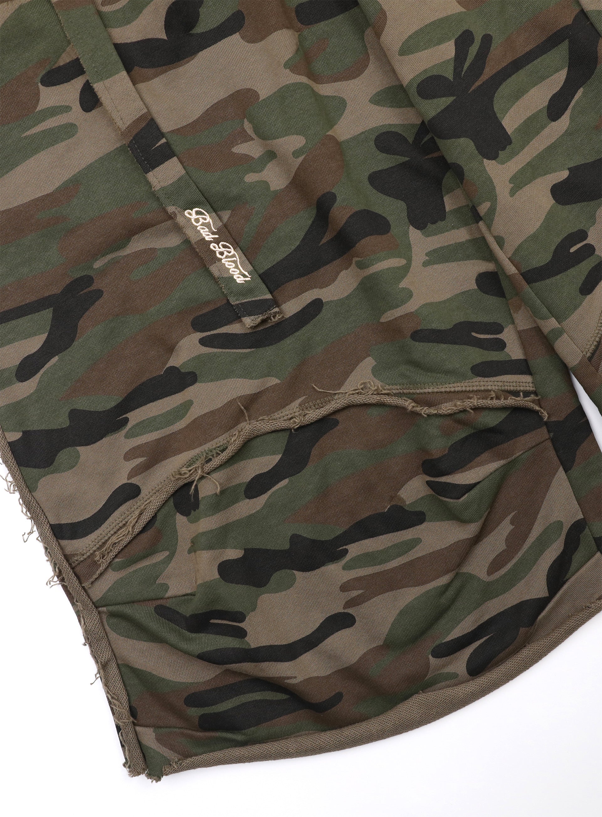 Badblood Raw Edge Bermuda Pants - Camo