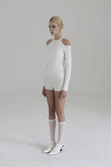 Badblood Cut-out Knit Long Sleeves White