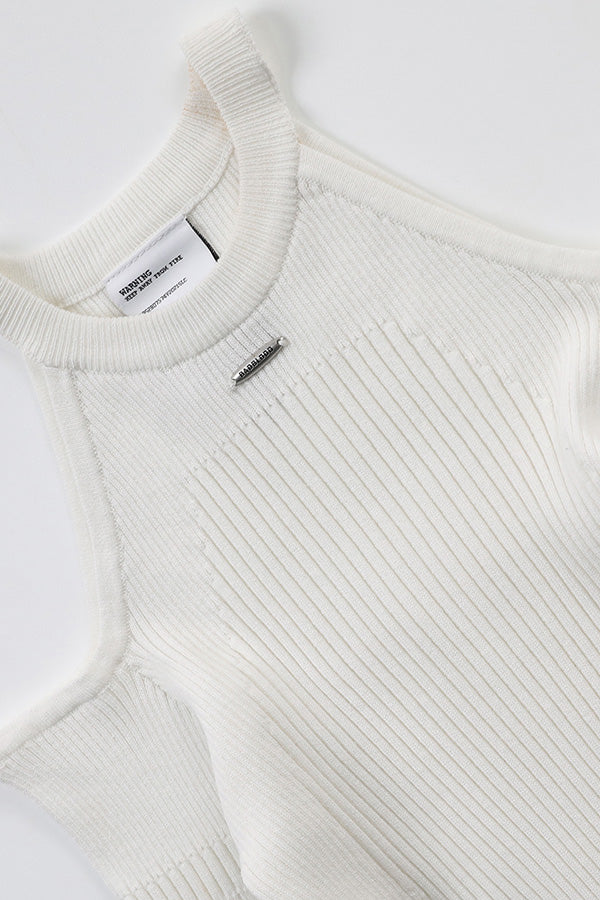 Badblood Cut-out Knit Long Sleeves White