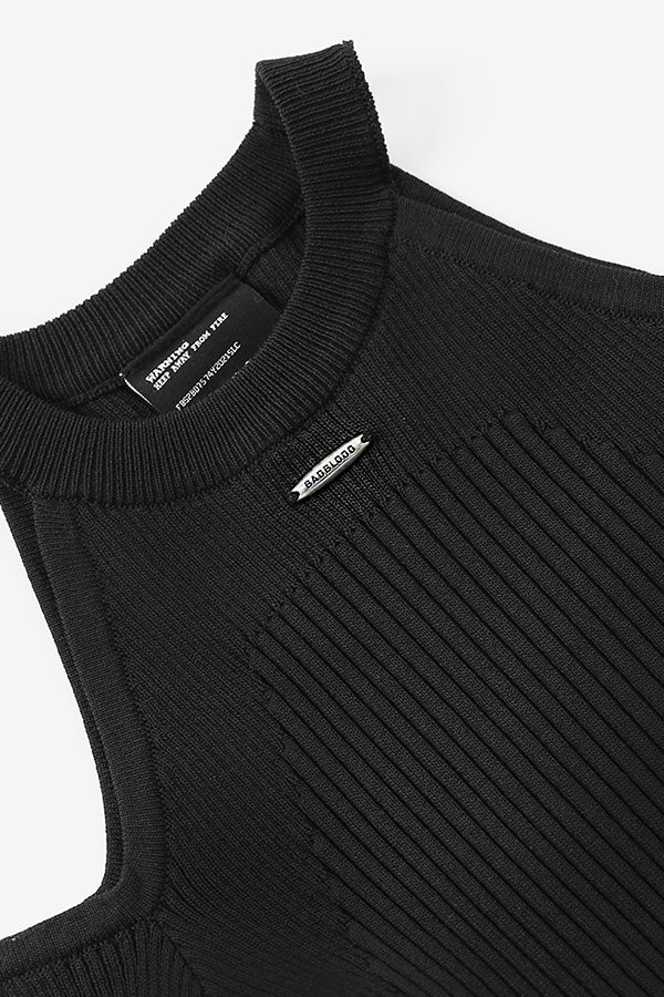 Badblood Cut-out Knit Long Sleeve Black