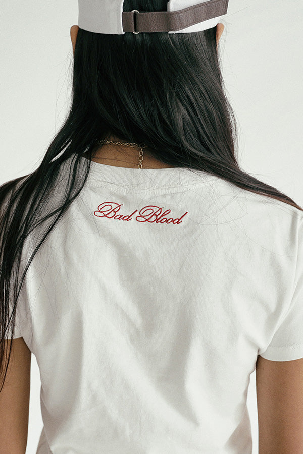 Badblood Classic Logo T-Shirt Slim Fit - White