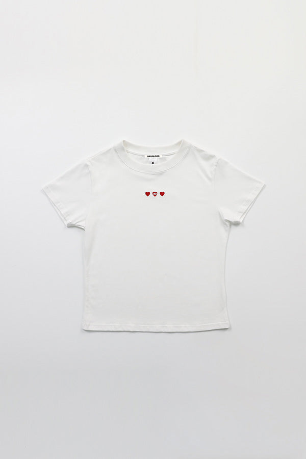 Badblood Classic Logo T-Shirt Slim Fit - White