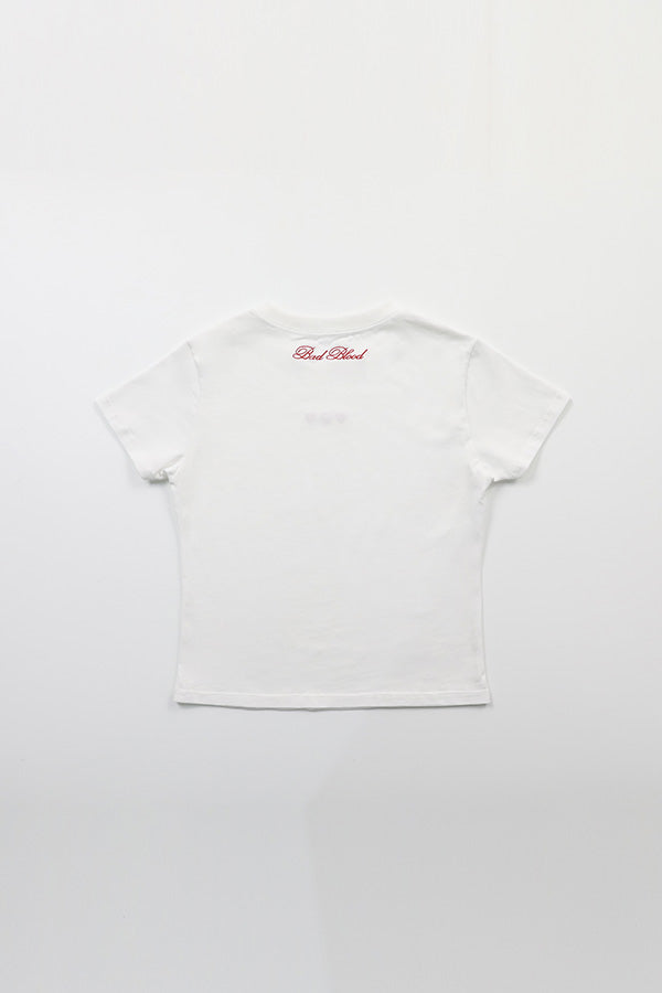 Badblood Classic Logo T-Shirt Slim Fit - White