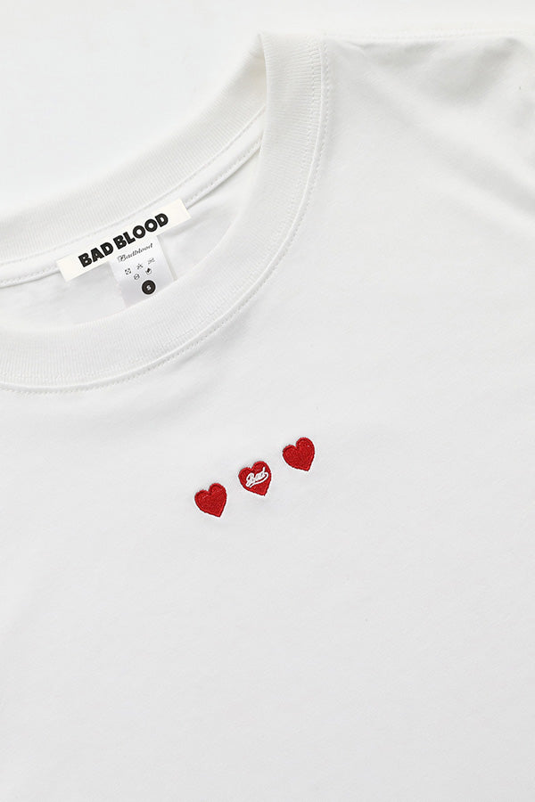 Badblood Classic Logo T-Shirt Slim Fit - White