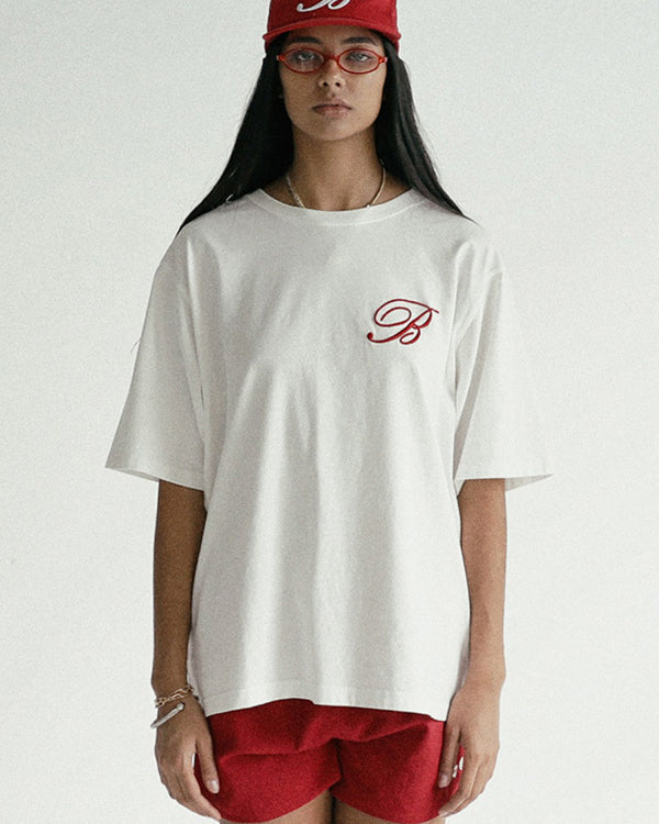 Badblood Classic logo t-shirt loose fit - White