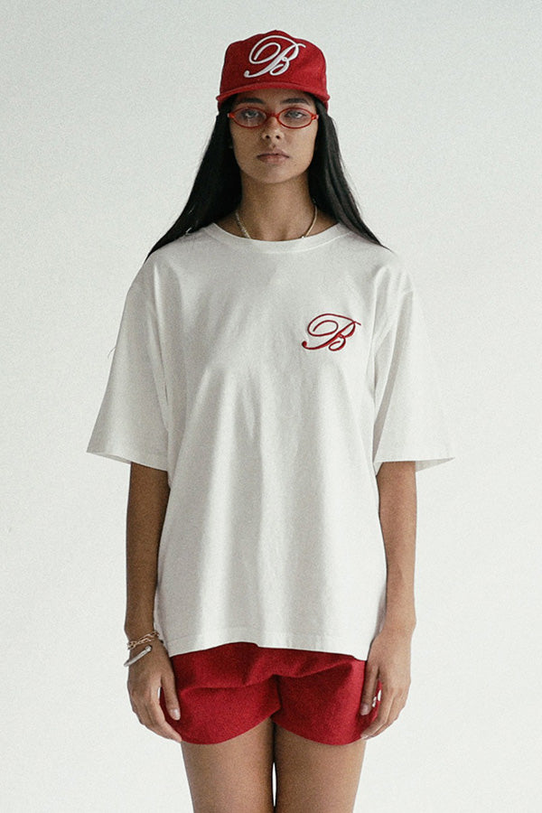 Badblood Classic logo t-shirt loose fit - White