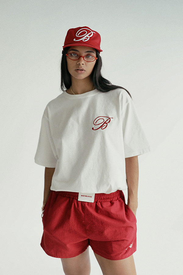 Badblood Classic logo t-shirt loose fit - White