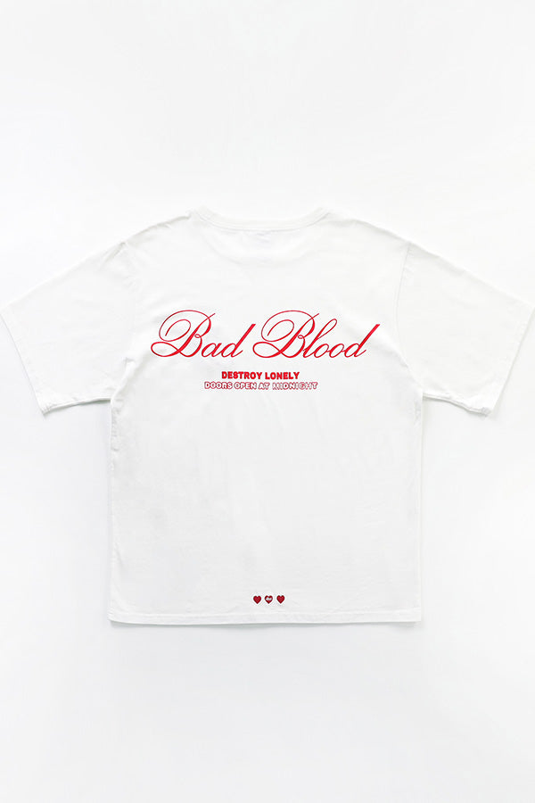 Badblood Classic logo t-shirt loose fit - White