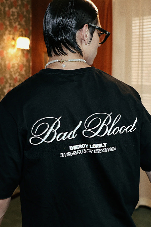 Badblood Classic Logo T-Shirt Loose Fit - Black