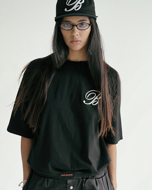 Badblood Classic Logo T-Shirt Loose Fit - Black