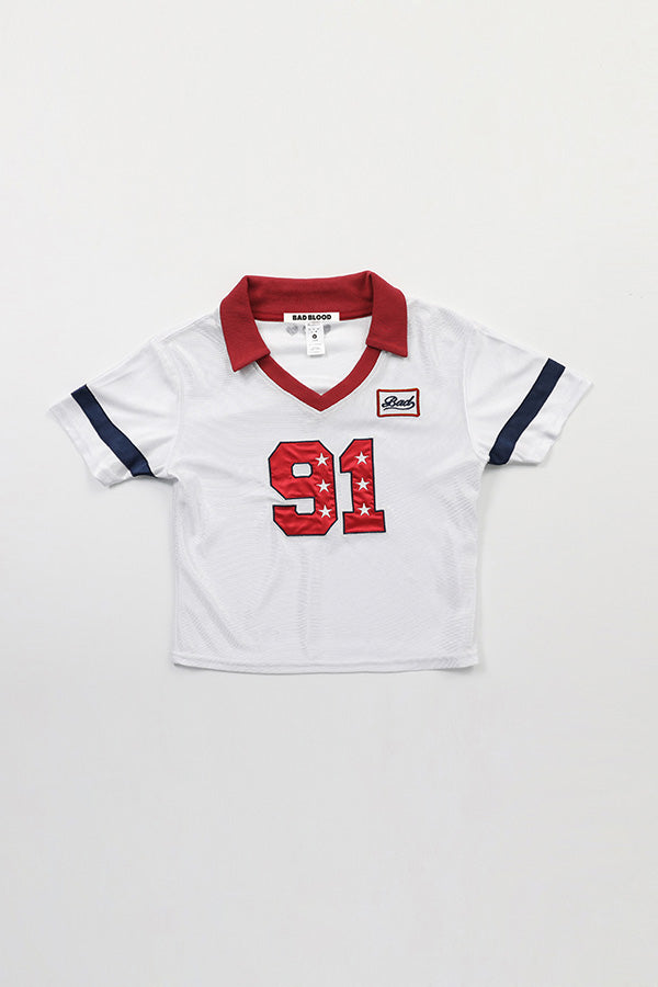 Badblood 91 Football Jersey Slim Fit – White