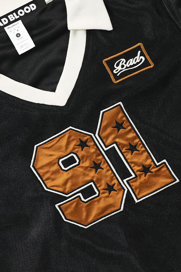 Badblood 91 Football Jersey Slim Fit Black
