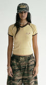 Badblood Pointelle Soccer Shirt Brown