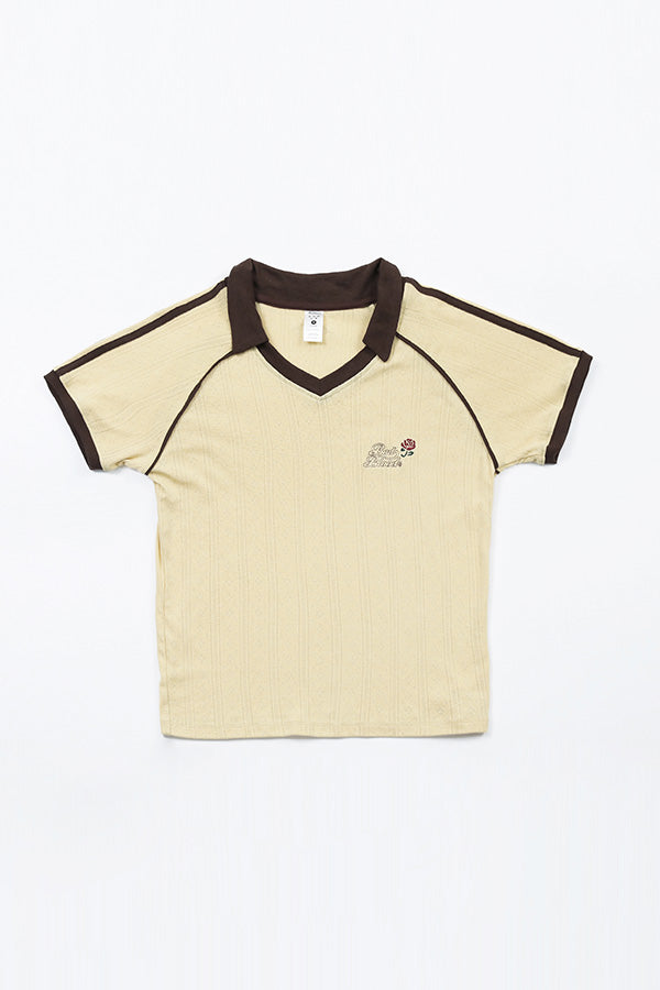 Badblood Pointelle Soccer Shirt Brown