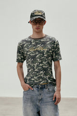 Badblood Camo short sleeve slim fit - military