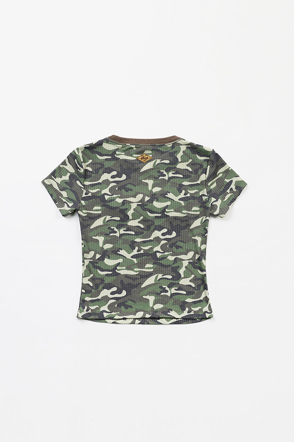 Badblood Camo short sleeve slim fit - military