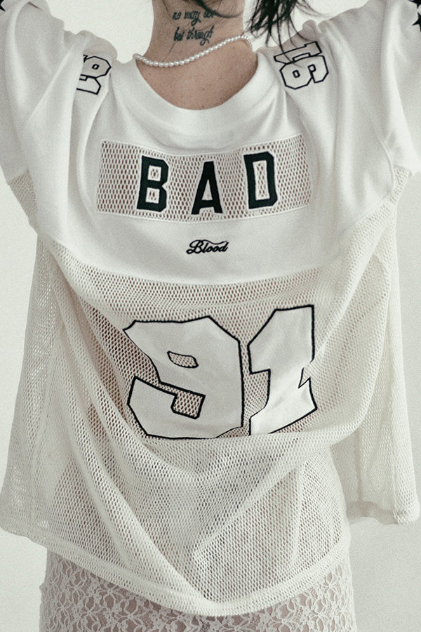 Badblood Crochet 91 Football Jersey Large Fit White