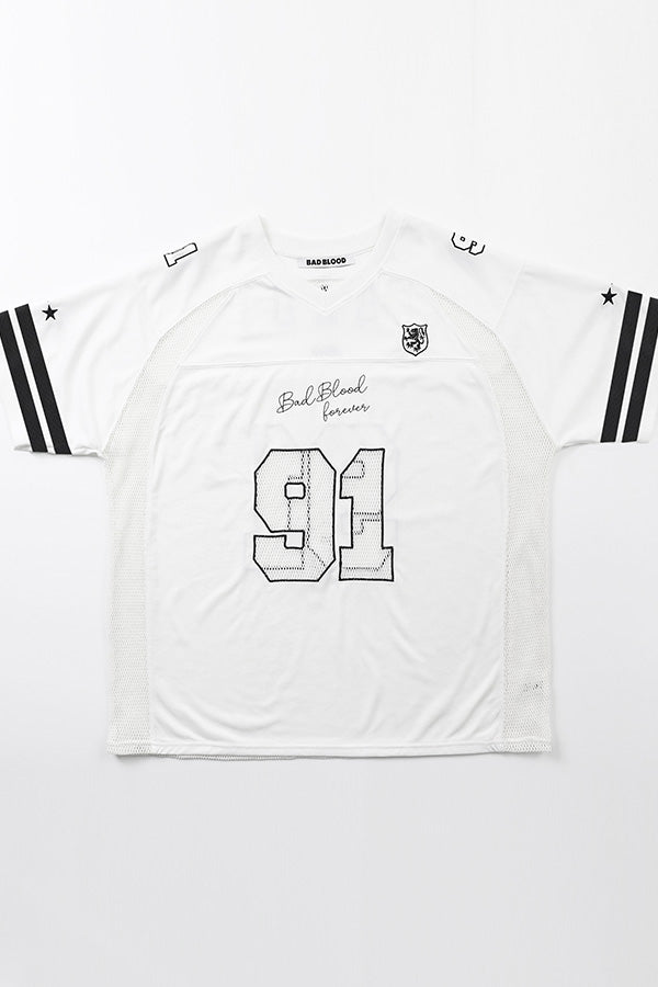 Badblood Crochet 91 Football Jersey Large Fit White