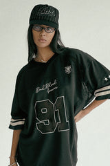 Badblood Crochet 91 Football Jersey Large Fit Black