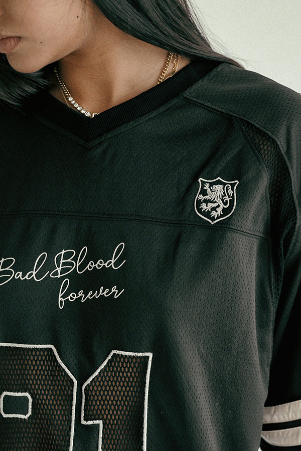 Badblood Crochet 91 Football Jersey Large Fit Black