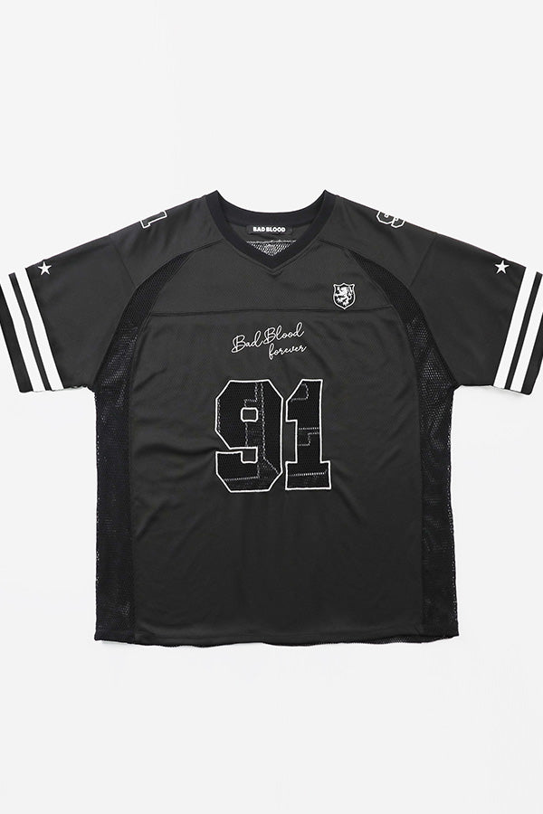 Badblood Crochet 91 Football Jersey Large Fit Black