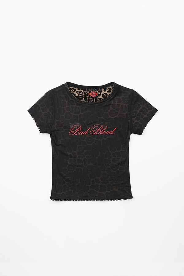 Badblood Reversible Baby T-Shirt - Leopard