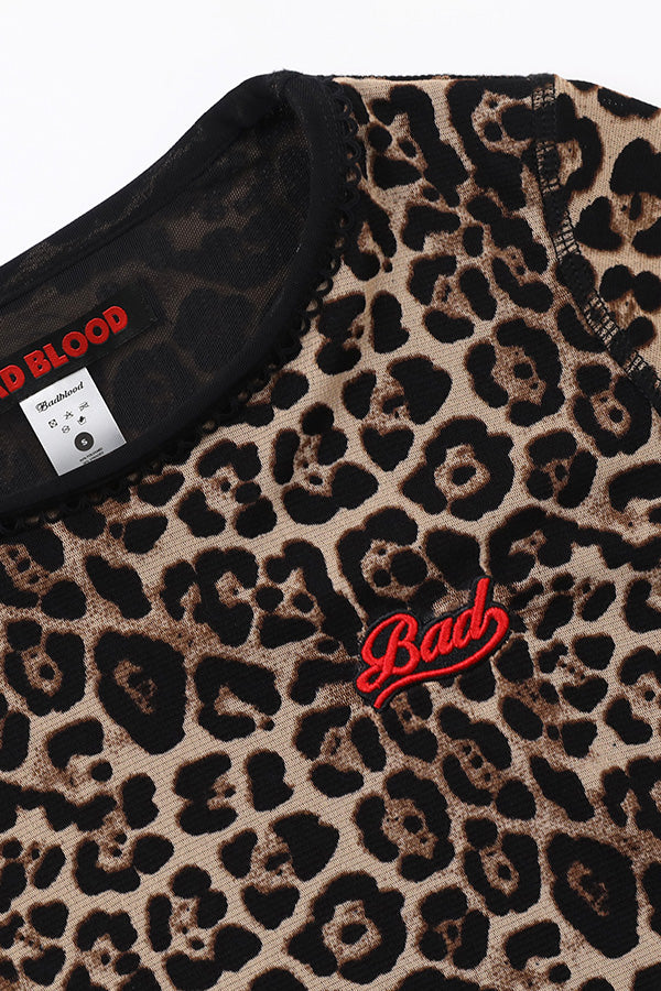 Badblood Reversible Baby T-Shirt - Leopard