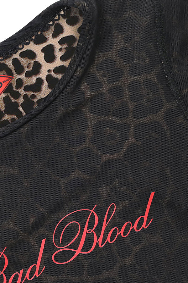 Badblood Reversible Baby T-Shirt - Leopard