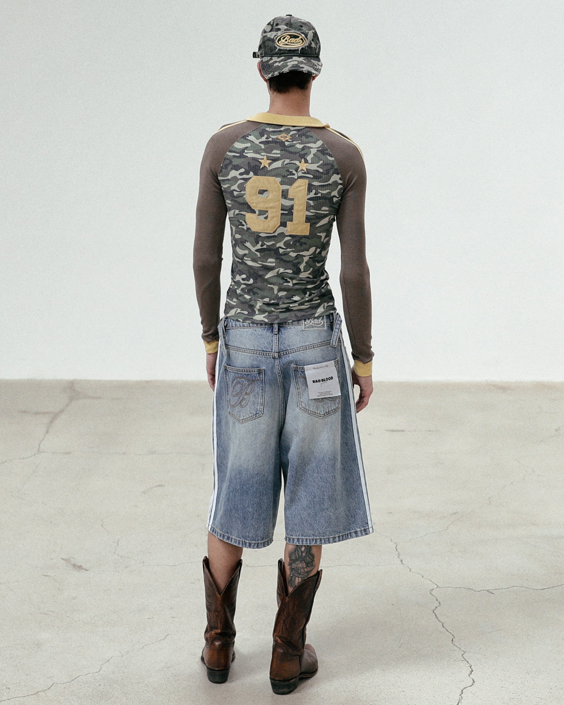 Badblood Nadja Jersey Top - Camo
