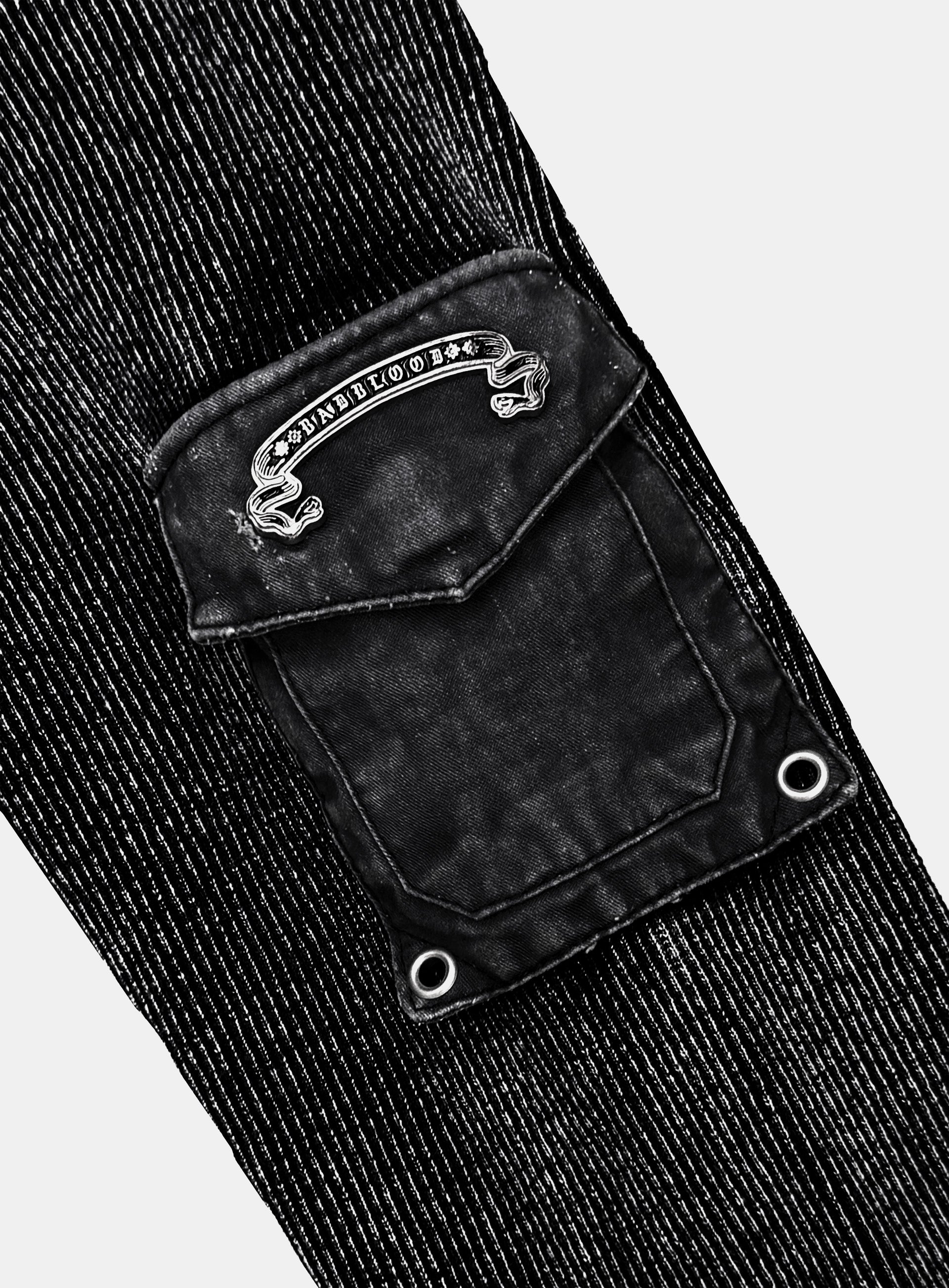 Badblood Viper Cotton Rib Asymmetric Top - Black