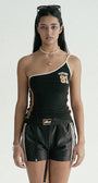 Badblood Cindy One Shoulder Tank Black