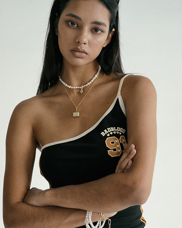Badblood Cindy One Shoulder Tank Black