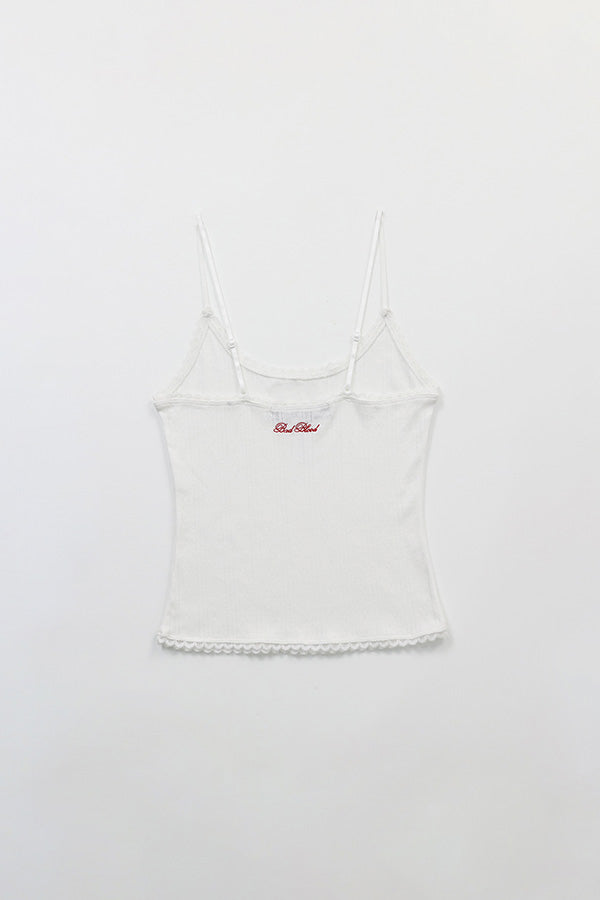 Badblood Classic Logo Pointel Cami Tank White