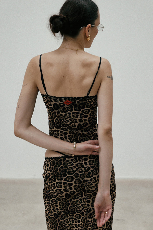 Badblood Leopard Reversible Cami Tank - Brown/Black