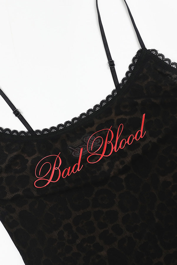 Badblood Leopard Reversible Cami Tank - Brown/Black