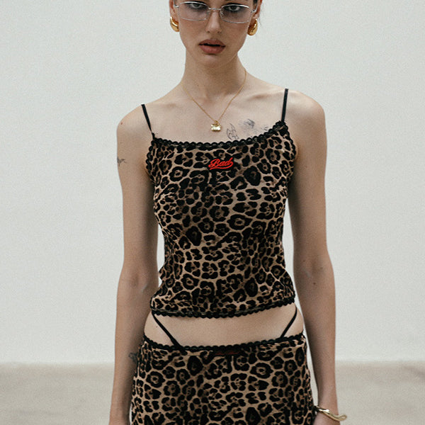 Badblood Leopard Reversible Cami Tank - Brown/Black