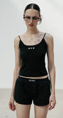 Badblood Classic Logo Pointel Cami Tank - Black
