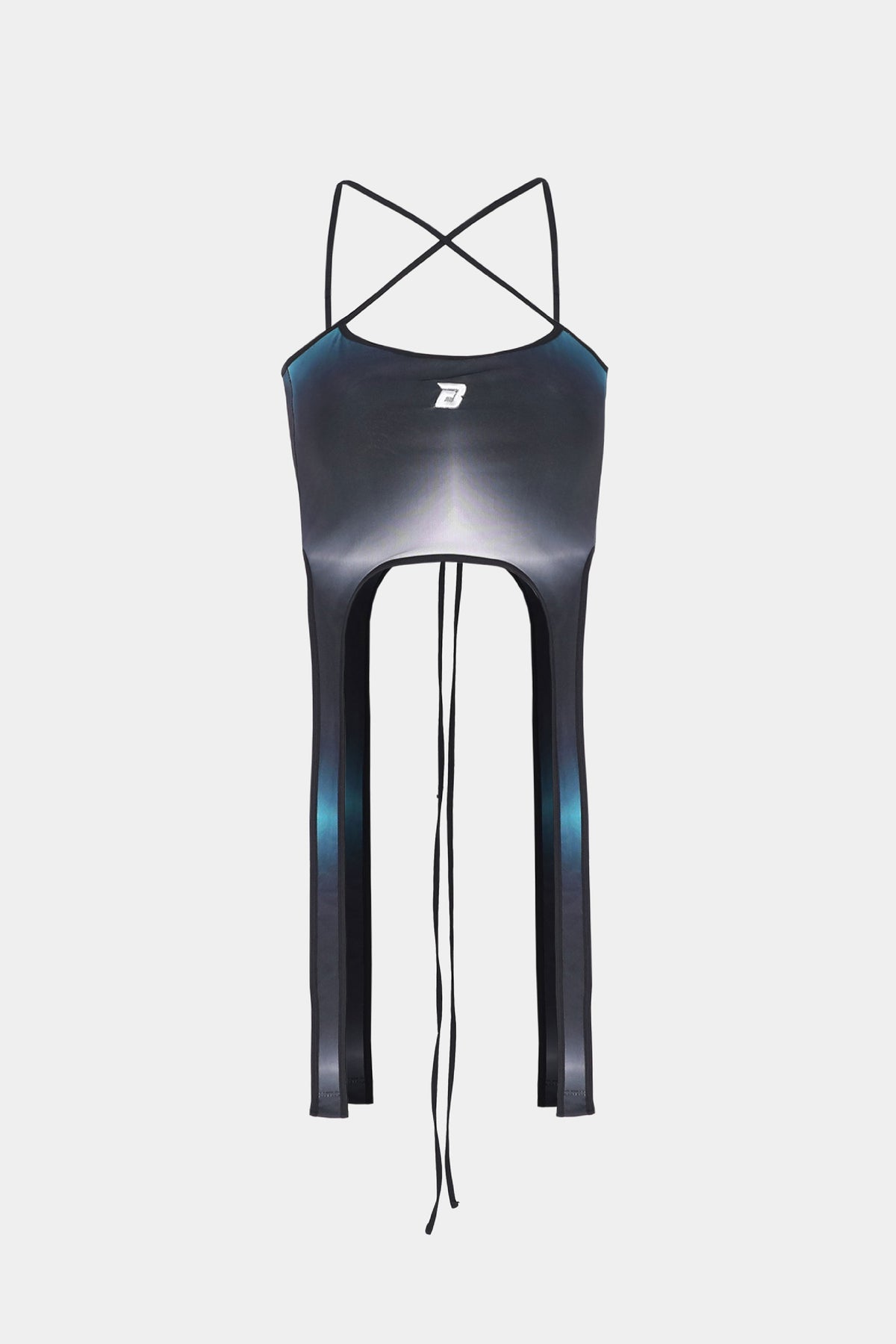 Badblood Stella Cross String Arc Tube Top Blue