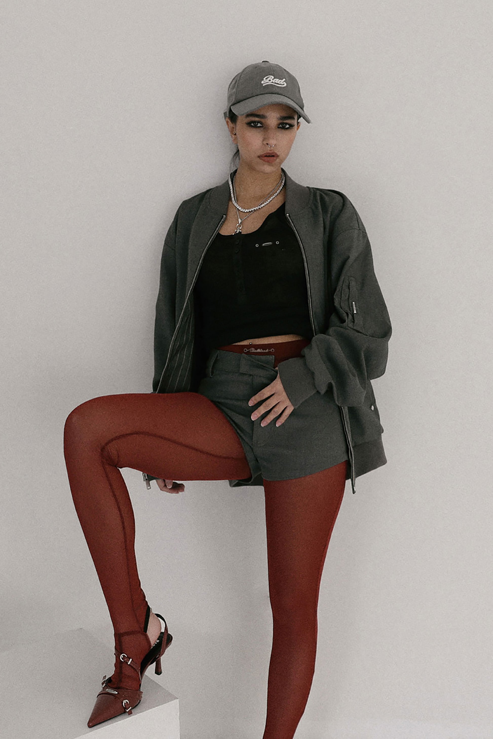 Badblood Nikki Henry Neck Long Sleeve Black