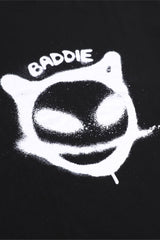 Badblood BADDIE Print Short Sleeve Large Fit Black