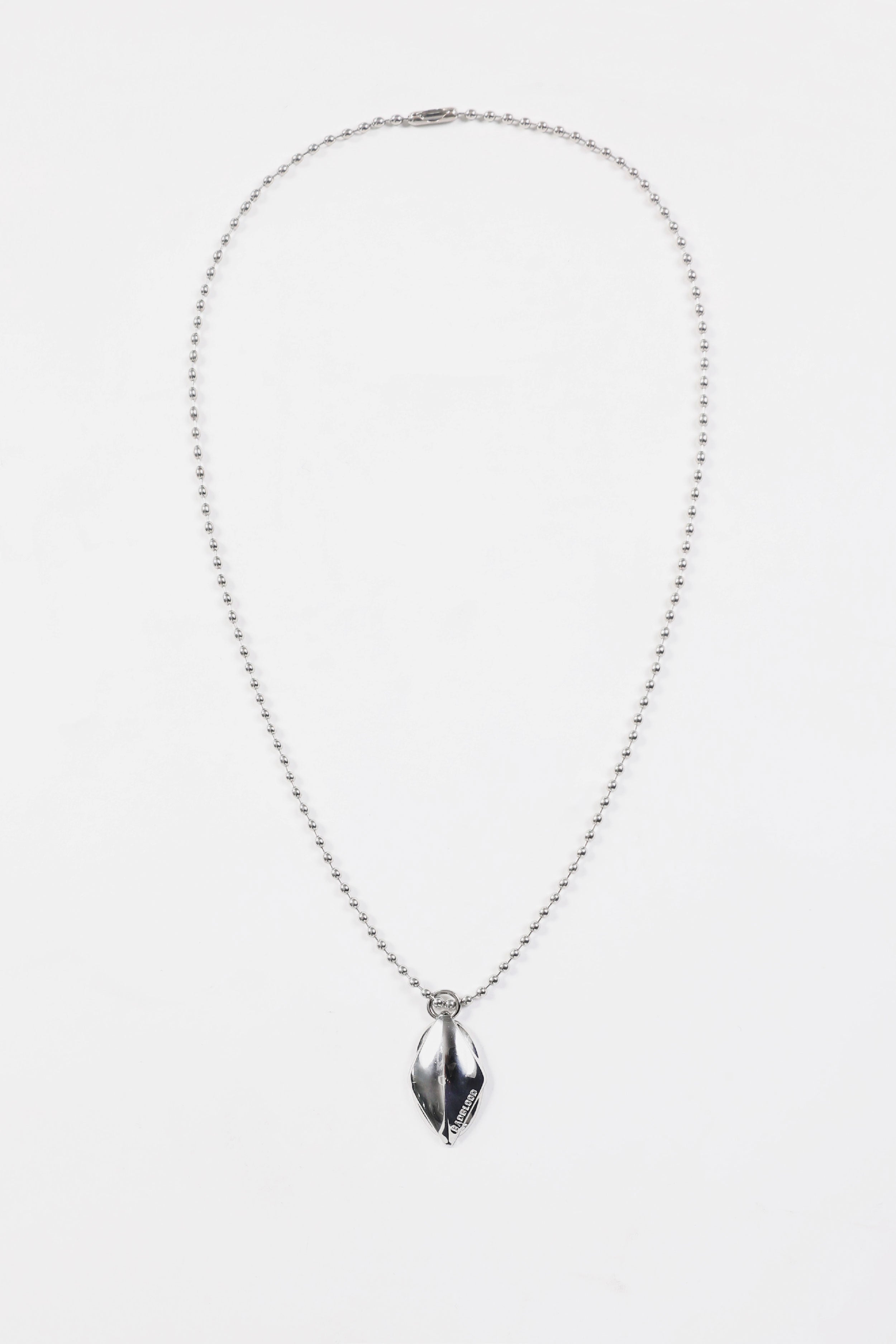 Badblood Ellipse Symbol Ball Chain Necklace Silver
