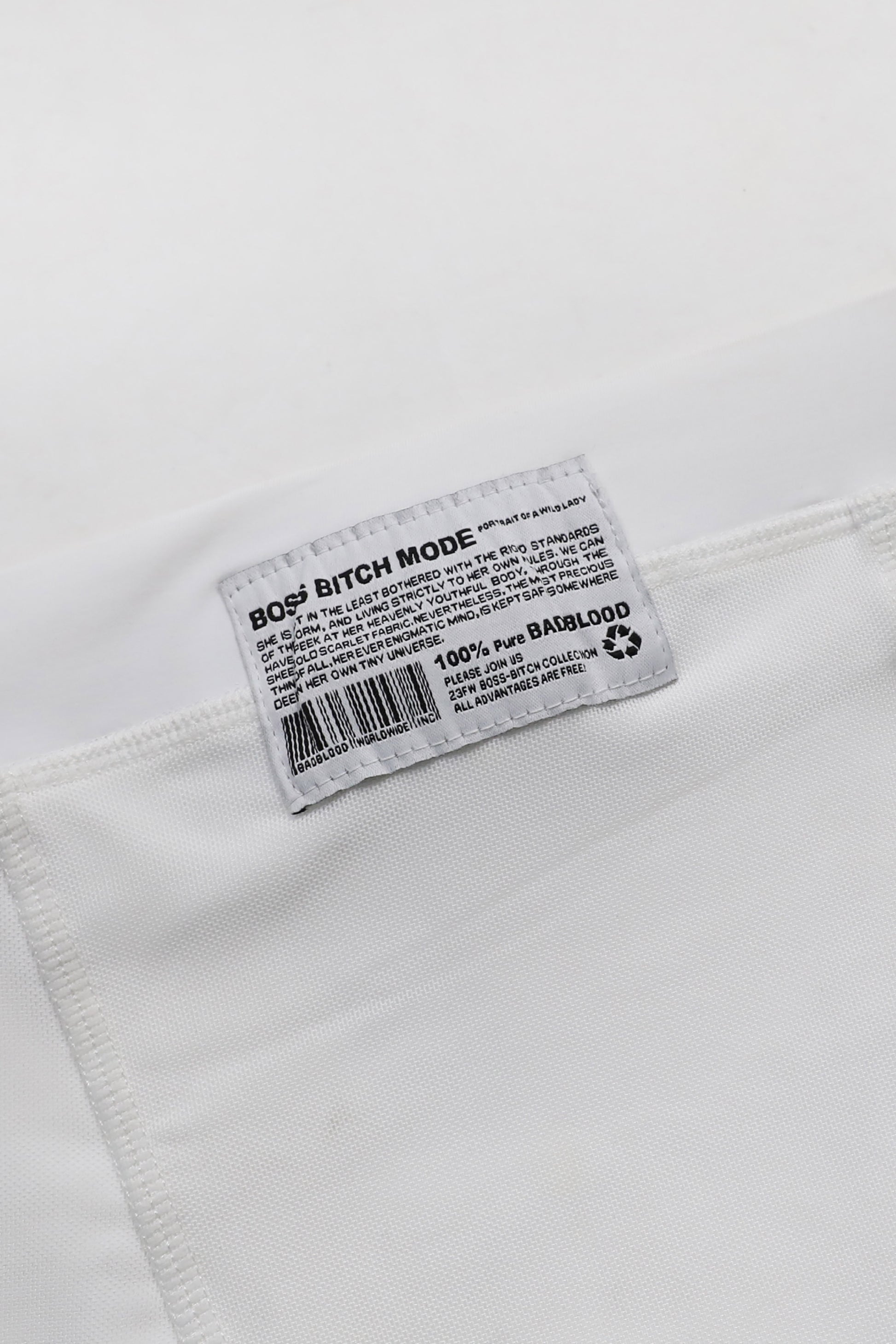 Badblood Boss Mode Mesh Boots Cut Pants White