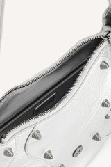 JW PEI Tessa Metallic Pleating Shoulder Bag Silver